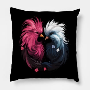 Silkie Couple Valentine Pillow