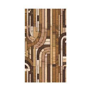 Wooden Pattern Timber Tapestry T-Shirt