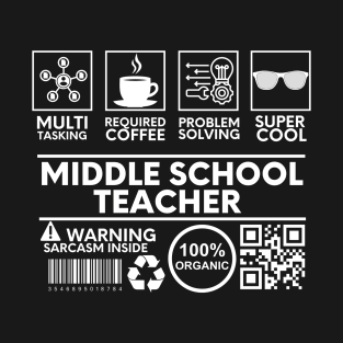 middle school teacher black T-Shirt