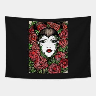 All The Roses Bright Red Tapestry