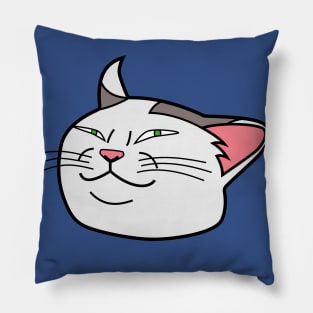 Smug Cat Meme Face Pillow