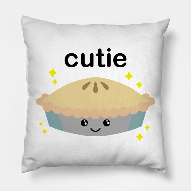 Cutie Pie (white) Pillow by Cutie Pie Creations