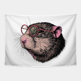 Mole Chic: The Trendsetting Spectacled Subterranean Tee Tapestry