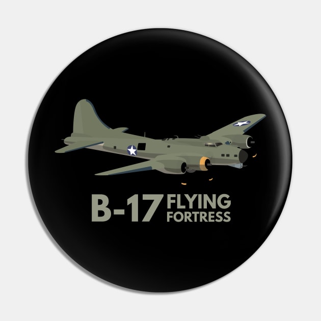 B-17 Flying Fortress WW2 Heavy Bomber Pin by NorseTech