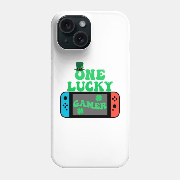 One Lucky Gamer St Patrick's Day Phone Case by Justin green