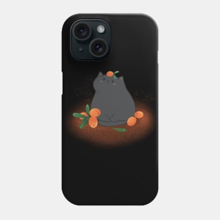 Seabuckthorn berry cat Phone Case