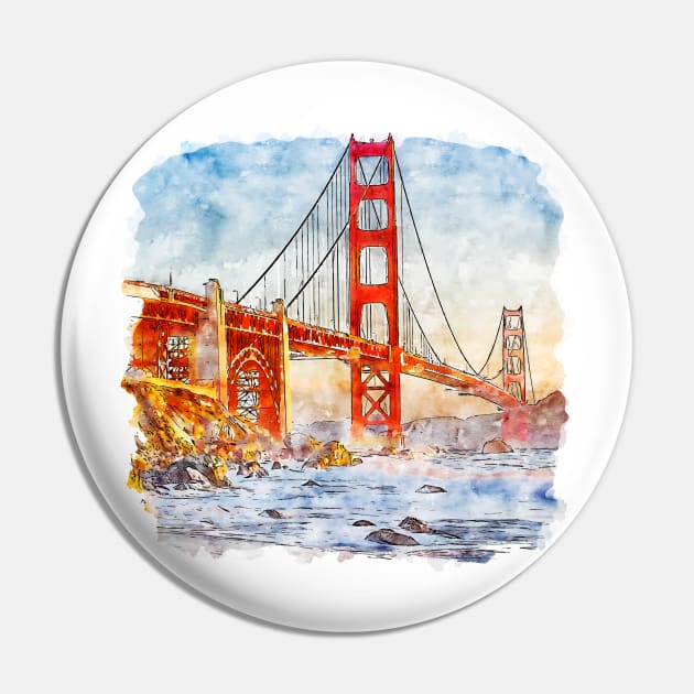 Golden gate bridge San Francisco Pin by Anna Hlimankova