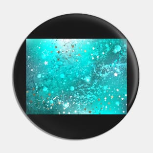 Turquoise Foil Background Pin