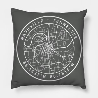 Nashville Map Pillow