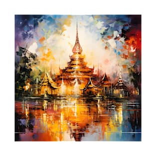 Beautiful temple, oil painting T-Shirt