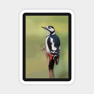 Woodpecker On A Branch Magnet