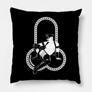 Leather and chain Pillow