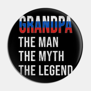 Grand Father Russian Grandpa The Man The Myth The Legend - Gift for Russian Dad With Roots From  Russia Pin