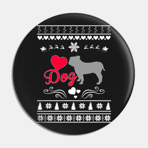 Merry Christmas DOG Pin by bryanwilly