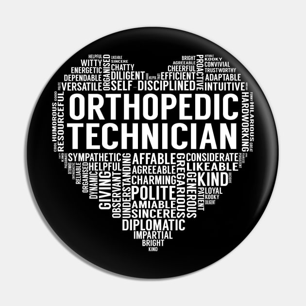 Orthopedic Technician Heart Pin by LotusTee