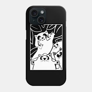 Abstract Cats for Dark T-Shirt Lovers Phone Case