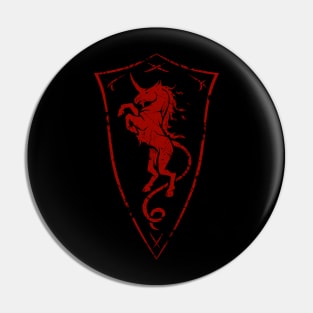 Unicorn Shield Logo Pin