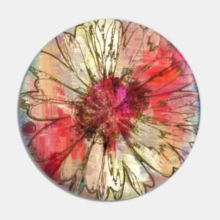 Abstract colorful flower 2 Pin