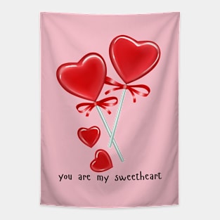 Valentine romantic lollipops Tapestry