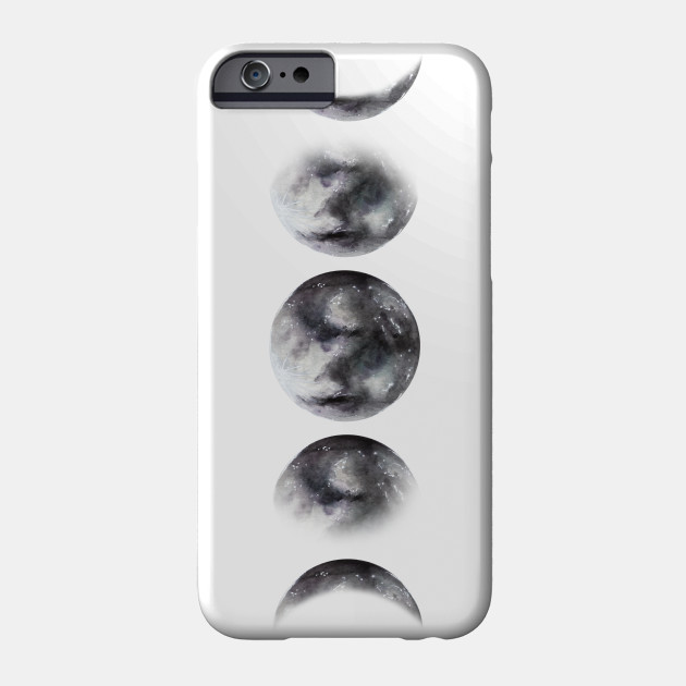 Moon Phases Watercolor Painting Moon Phone Case Teepublic