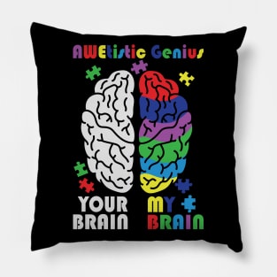 Autism Awareness - Awetistic Genius Pillow