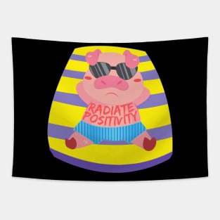 Radiate Positivity Sunburned Pig Tapestry