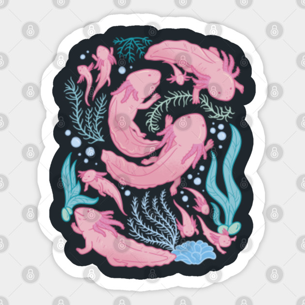 Cute And Awesome Axolotl Axolotls Design Art Gift For A Birthday Or Christmas - Animal - Sticker