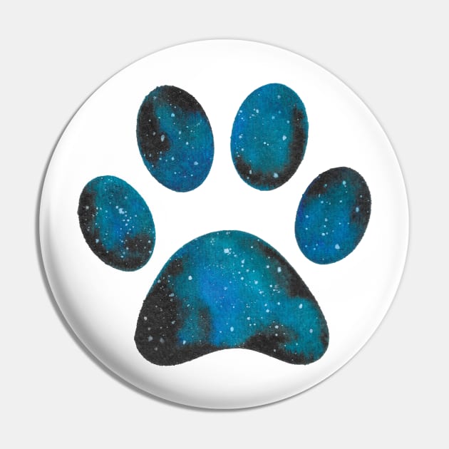 Galaxy pawprint Pin by RosanneCreates