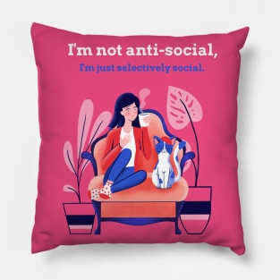 Introverts the selectively social Pillow