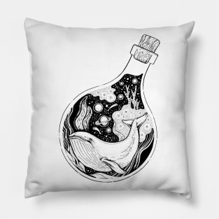 Whale In The Bottle Pillow