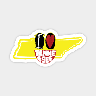 I Love Tennessee Smiling Happy Face Magnet