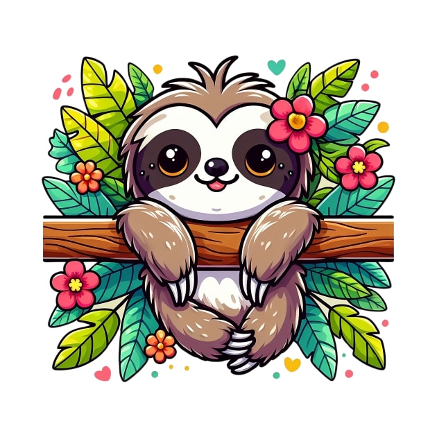 Cute Kawaii Sloth by PhotoSphere