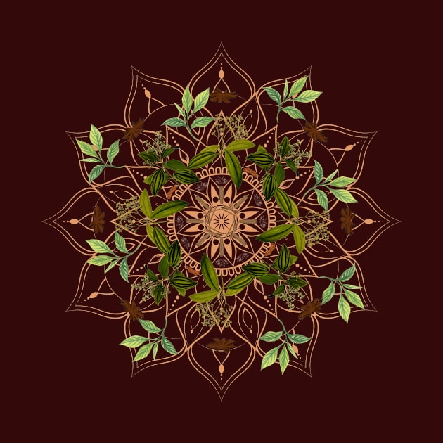 Cinnamon Mandala, herbal talisman by ariverde