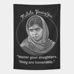 Malala Yousafzai Portrait and Quote Tapestry