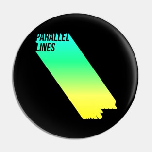 Parallel Lines, Skiing Stickers, Slalom skiing, snowboarding stickers, mountain skiing gifts Pin