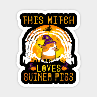 This Witch Loves Guinea Pigs Halloween (113) Magnet