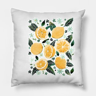Watercolor Orange Pattern Pillow