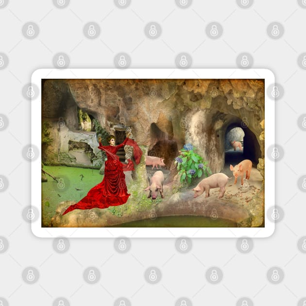 Circe in Quinta da Regaleira (Sintra - Portugal) Magnet by PrivateVices