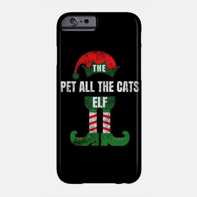 Pet All The Cats Elf Christmas Gifts Matching Family Pajamas Pet