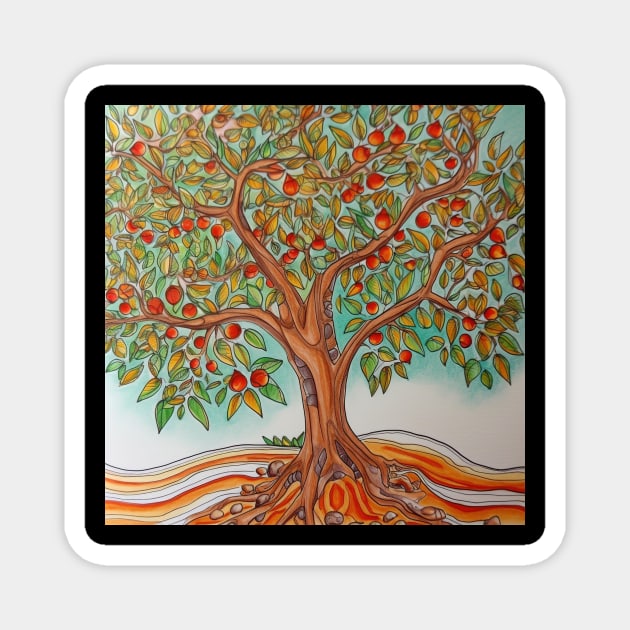 Cinnamon tree drawing Magnet by ComicsFactory