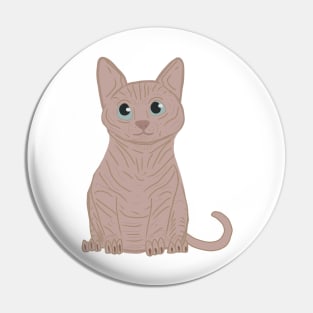 Naked Cat Drawn Badly Pin