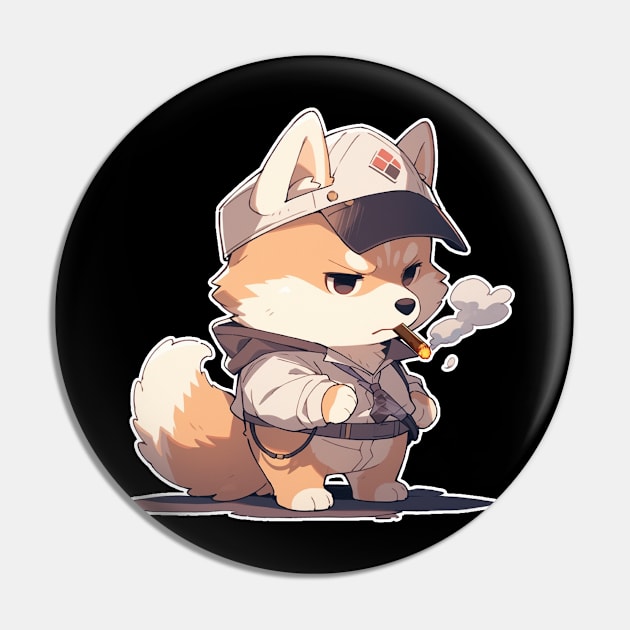 Akita Inu Cigar Pin by Underground Cargo