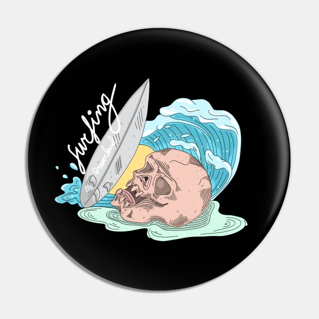 Surfing Pin by no mad ink