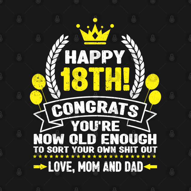 Legally Adult 18 Birthday Happy 18th Birthday by IngeniousMerch