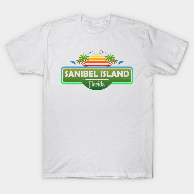 Discover Sanibel Island Beach Florida, Tropical Palm Trees Sunset - Summer - Sanibel Island - T-Shirt