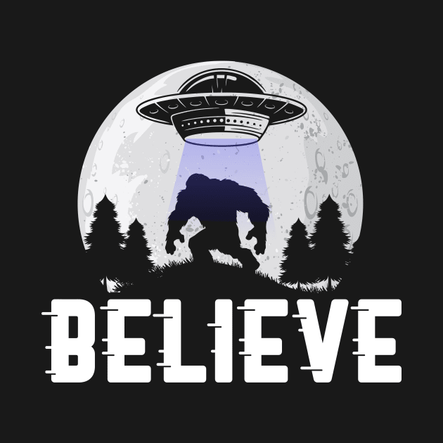 Awesome Believe in Aliens Bigfoot & UFOs by theperfectpresents