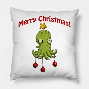 Christmas Cephalopod Merch Pillow