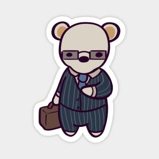 Polar Bear Businessman Magnet