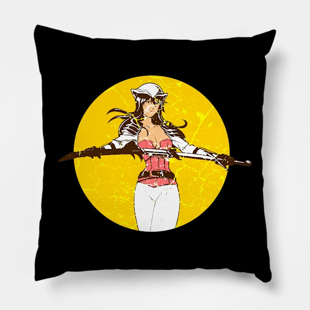 Sexy Manga Warrior Girl Pillow by Mila46