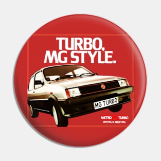 MG METRO TURBO - advert Pin